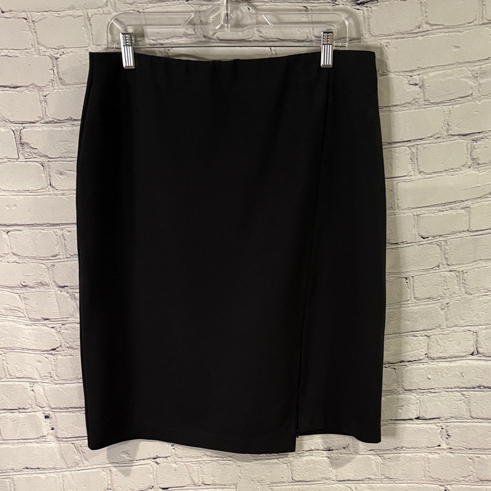 Black Ponte Knit J. Jill Pencil Skirt Medium